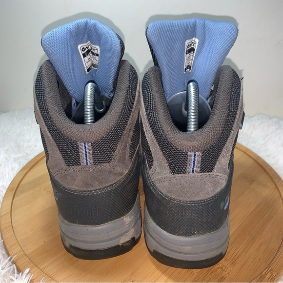 Hi-Tec Hiking Boots Women’s Size 9 Grey Blue Ankle Lace Up Waterproof - Picture 2 of 8
